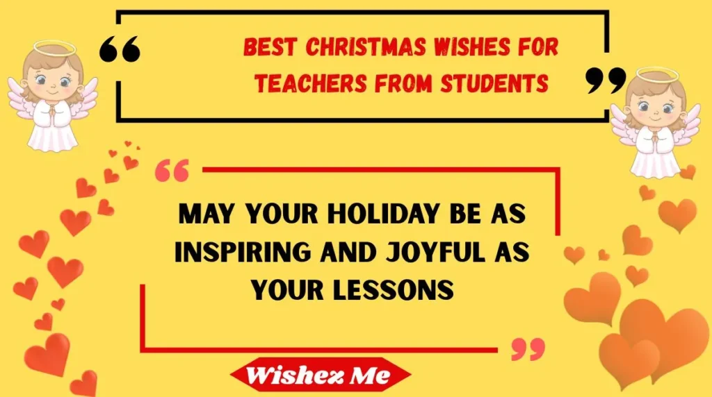 Best Christmas Wishes for Teachers from Students