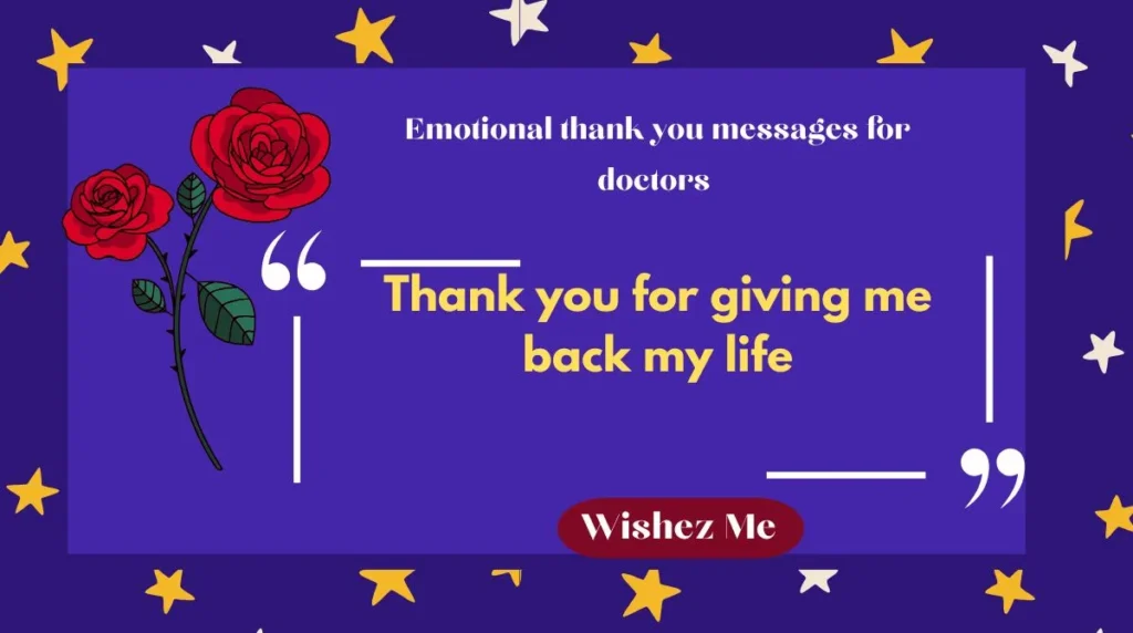 Emotional thank you messages for doctors