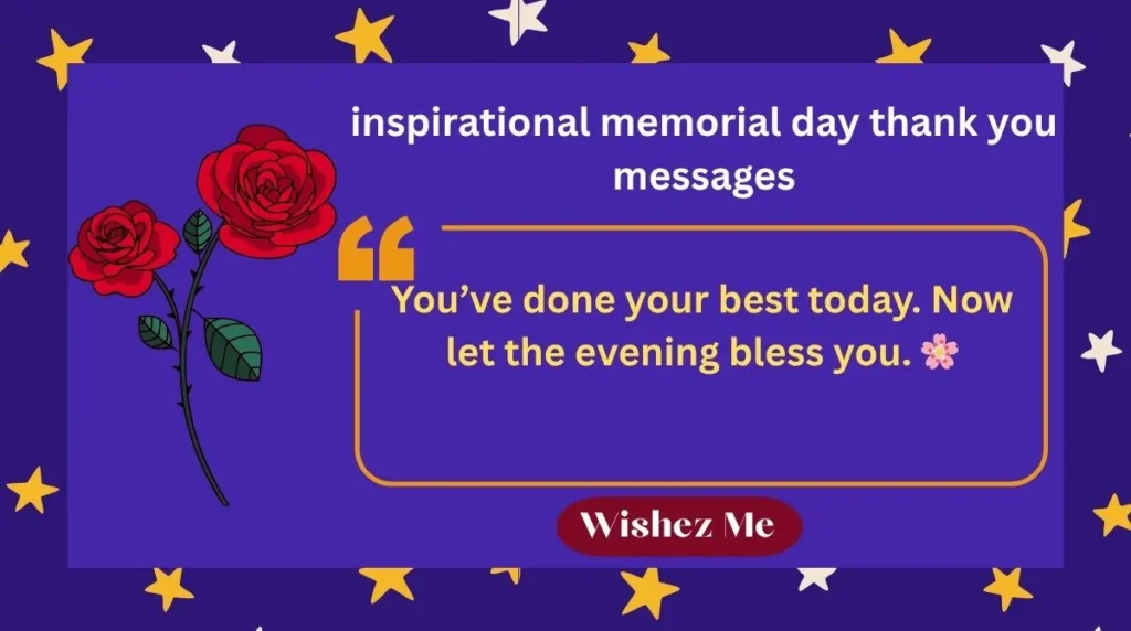 inspirational memorial day thank you messages