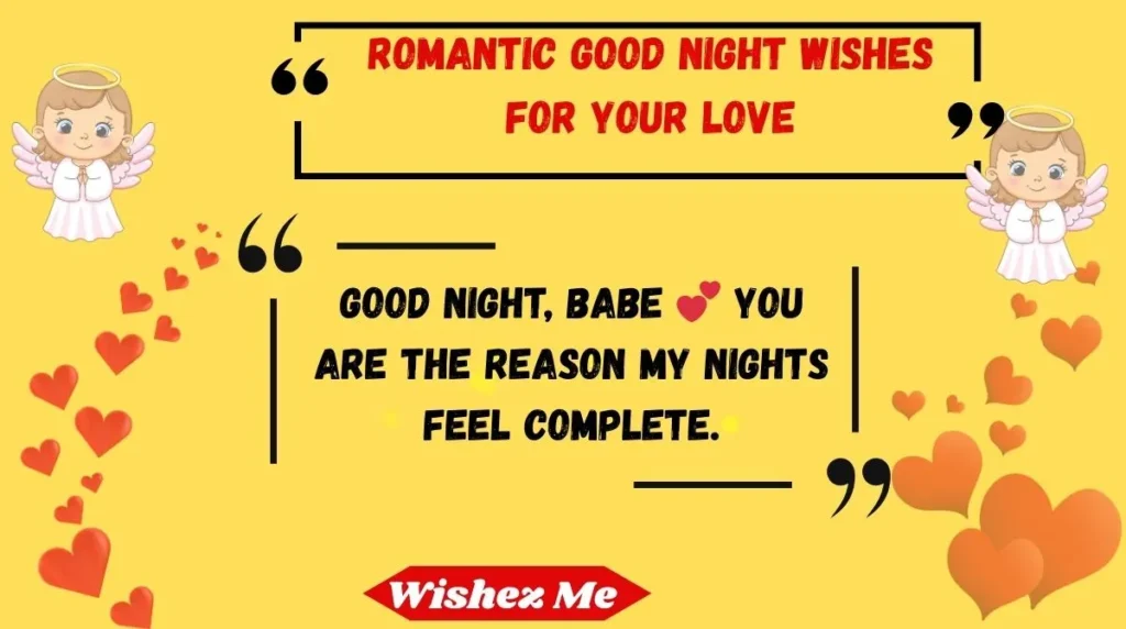 Romantic Good Night Wishes for Your Love