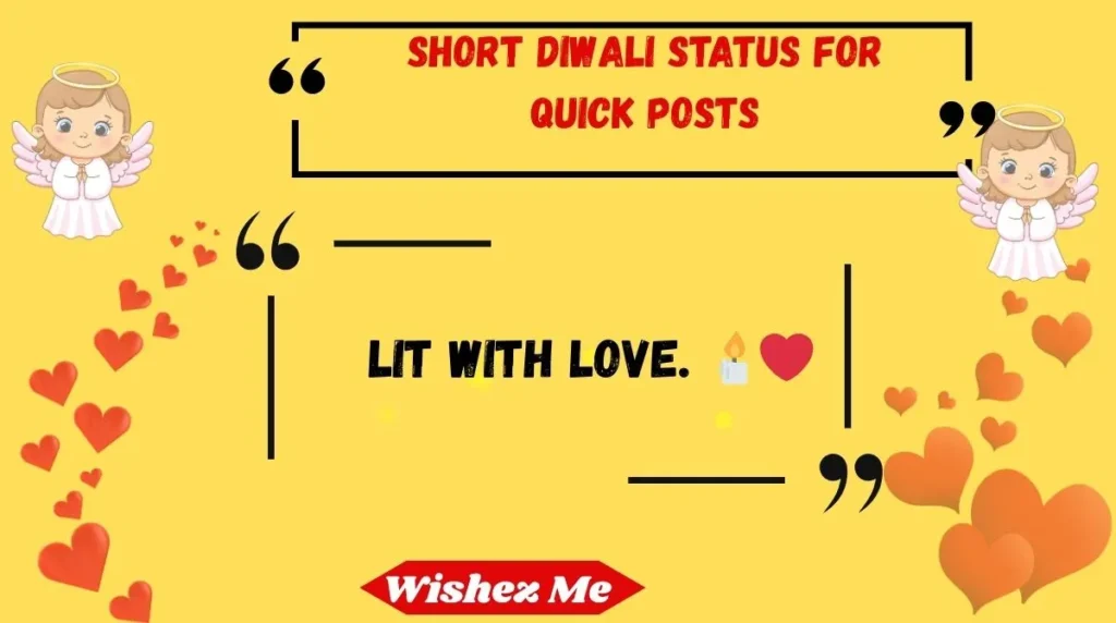Short Diwali Status for Quick Posts 