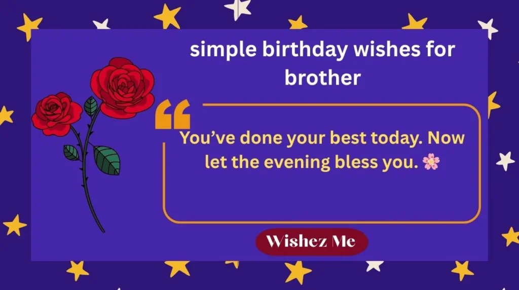 simple birthday wishes for brother