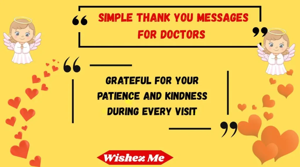 Simple thank you messages for doctors