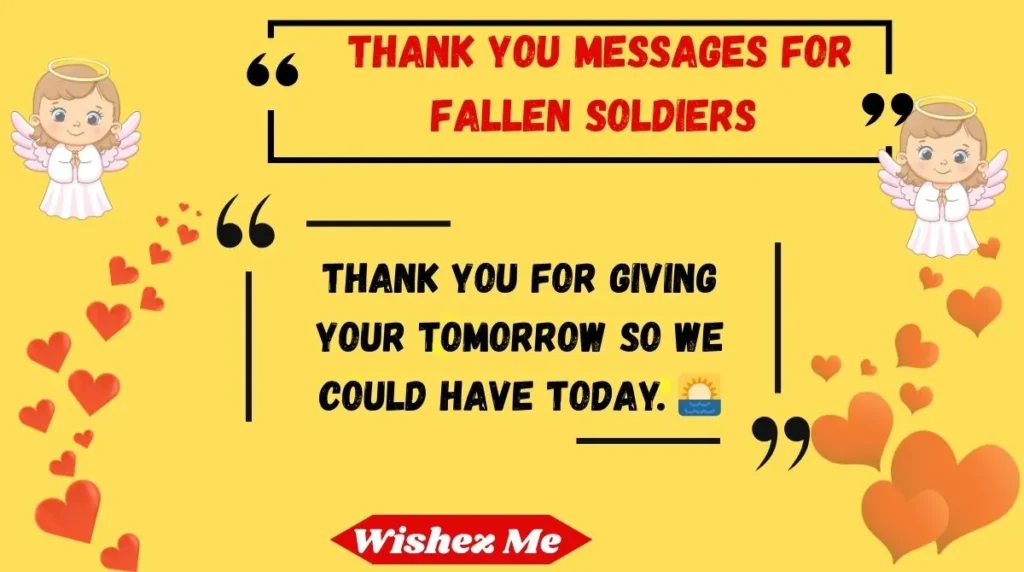 Thank You Messages for Fallen Soldiers 