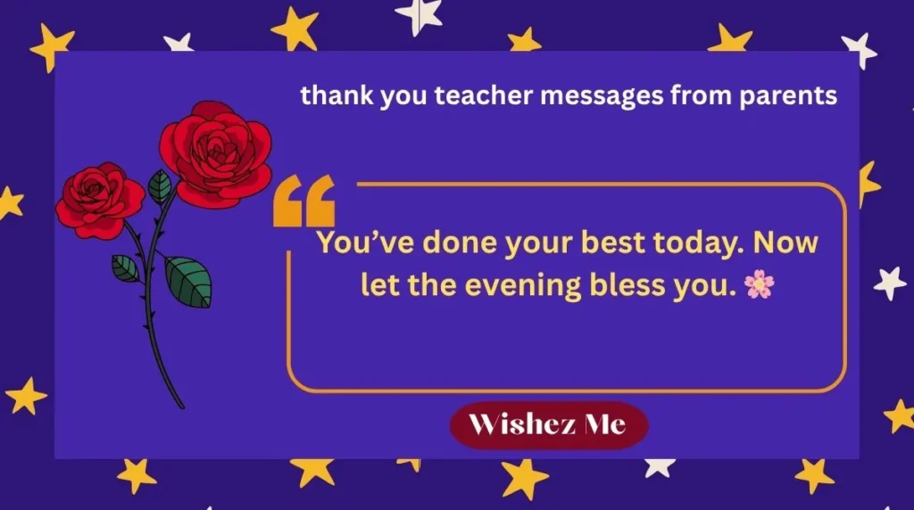 short thank you teacher messages from parents