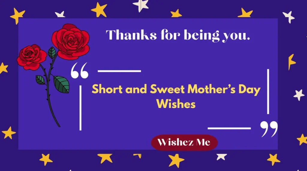 Thanks for being you.