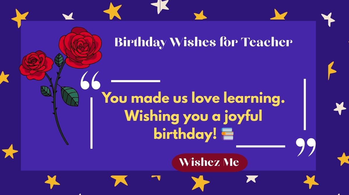 Birthday Wishes for Teacher