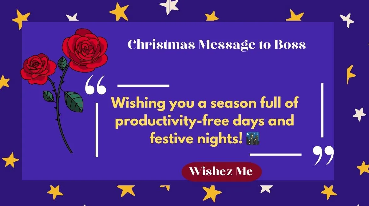 Christmas Message to Boss